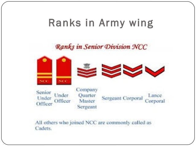 ncc ranks