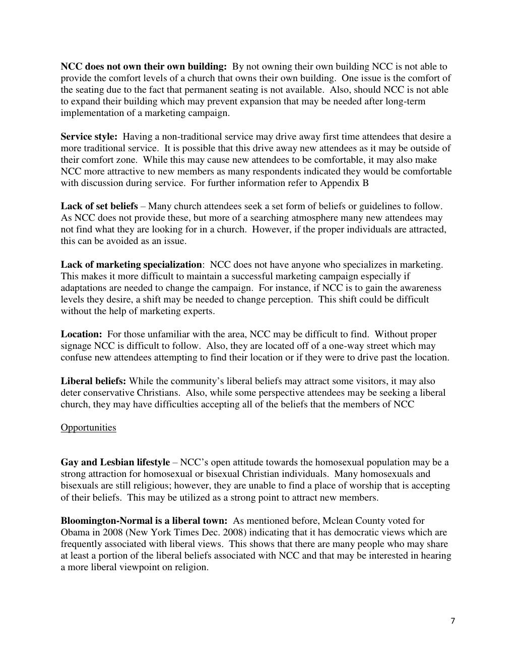 NCC Marketing Plan