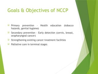 National Cancer Control Programme and Cancer Registry | PPTX