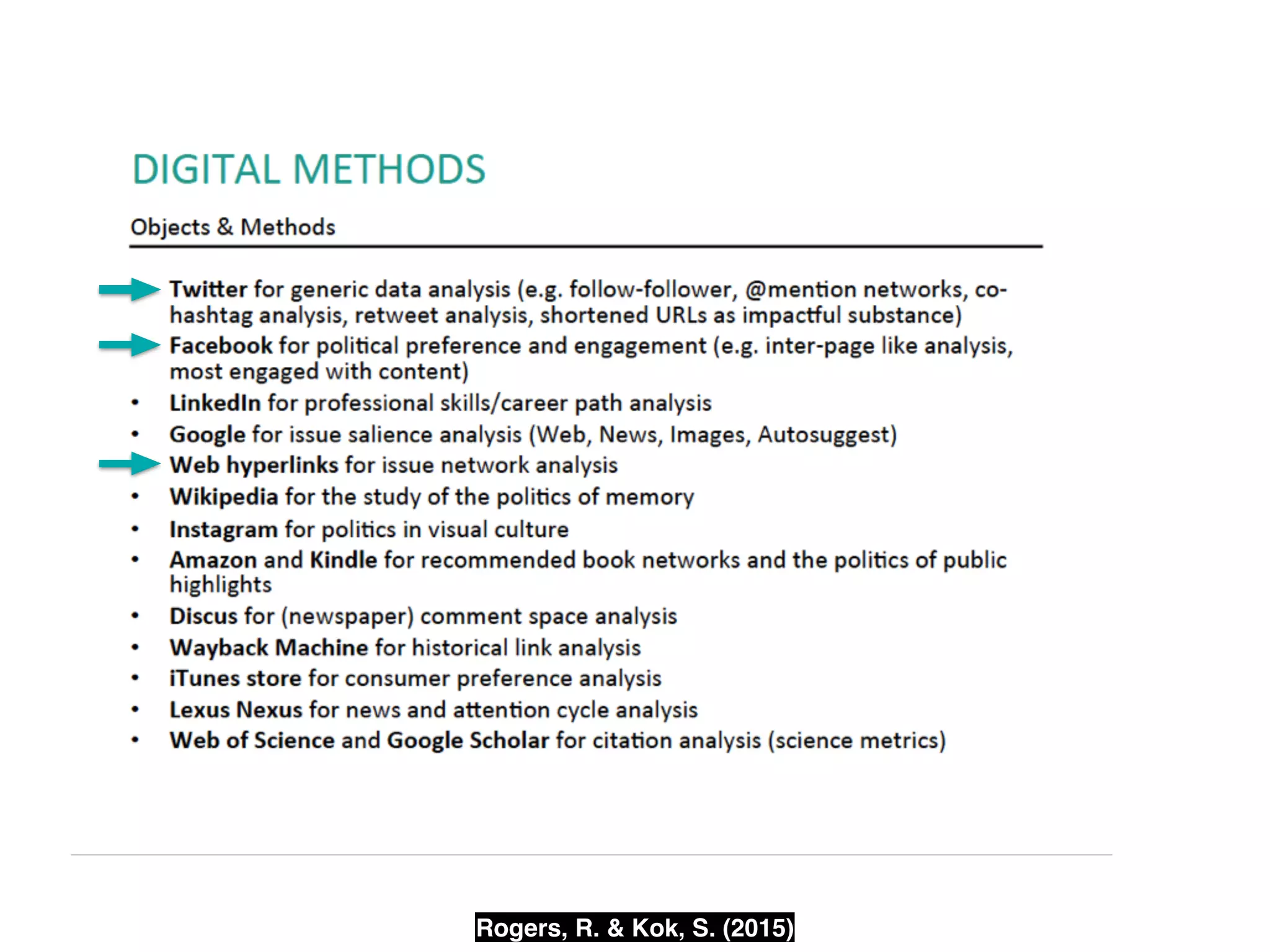 Rogers, R. & Kok, S. (2015)
 