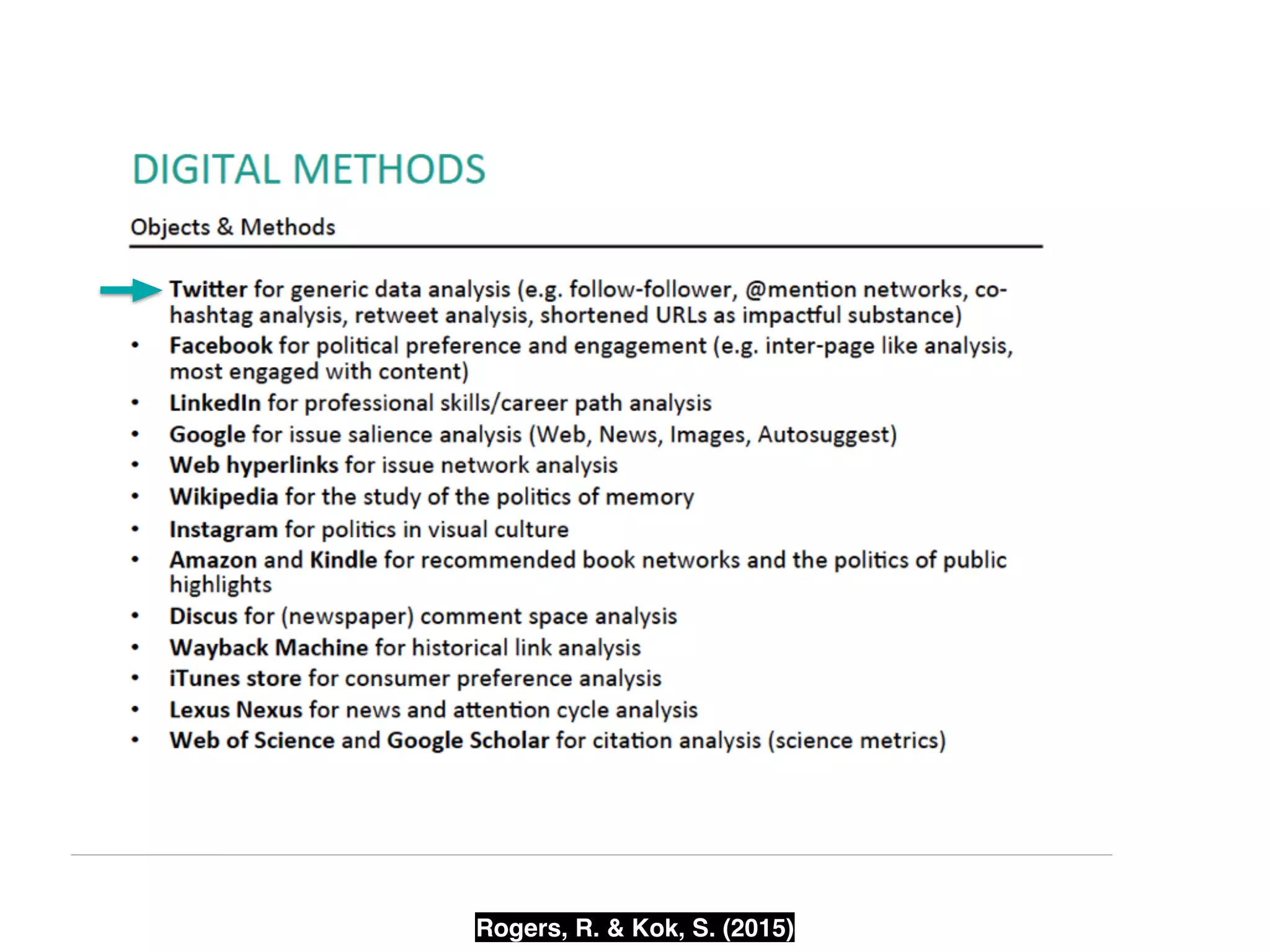 Rogers, R. & Kok, S. (2015)
 