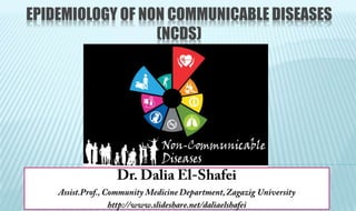 EPIDEMIOLOGY OF NON COMMUNICABLE DISEASES
(NCDS)
 