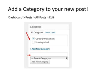 Add a Category to your new post!
Dashboard > Posts > All Posts > Edit
 