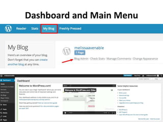 Dashboard and Main Menu
 