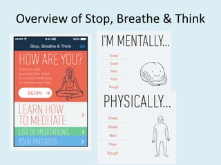 Overview of Stop, Breathe & Think
 