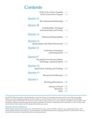 Ncda Pathways Ncda code of ethics | PDF