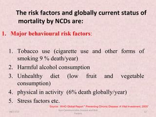 Non communicable disease and risk factors | PPT