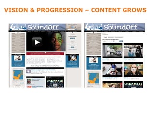 VISION & PROGRESSION – CONTENT GROWS
 