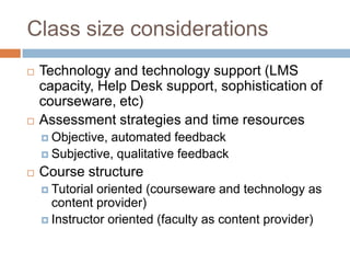 Increases student and faculty confidence in course quality; important for user satisfaction, course transfer and articulation, and accreditation