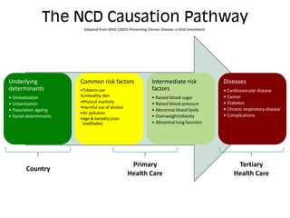 NCD Prevention and Control as a Health System Strengthening ...