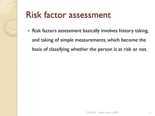 NCDs Risk Assessment and Vision Screening | PDF