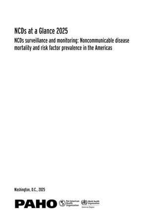 NCDs at a Glance 2025: Mortality and Risk Factors in the Americas | PDF