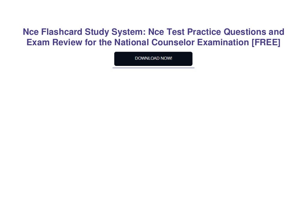 Nce Flashcard Study System Nce Test Practice Questions and Exam