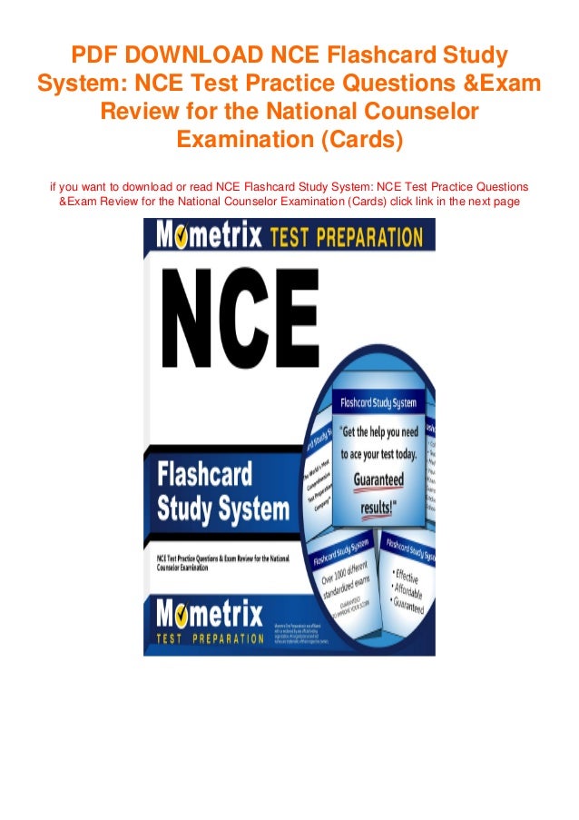 NCE Flashcard Study System NCE Test Practice Questions & Exam