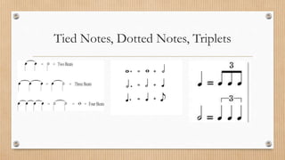 Tied Notes, Dotted Notes, Triplets
 