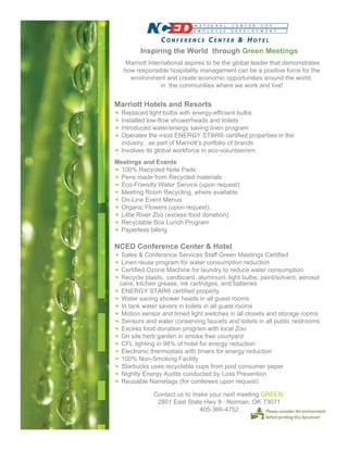 Nced Conference Center & Hotel E Sales Packet