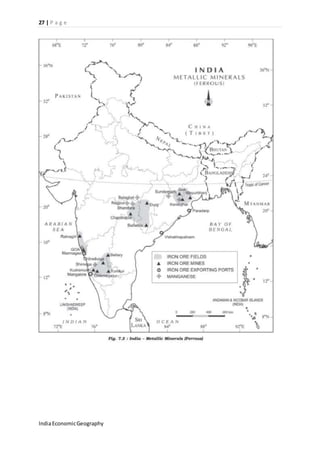27 | P a g e 
India Economic Geography 
 