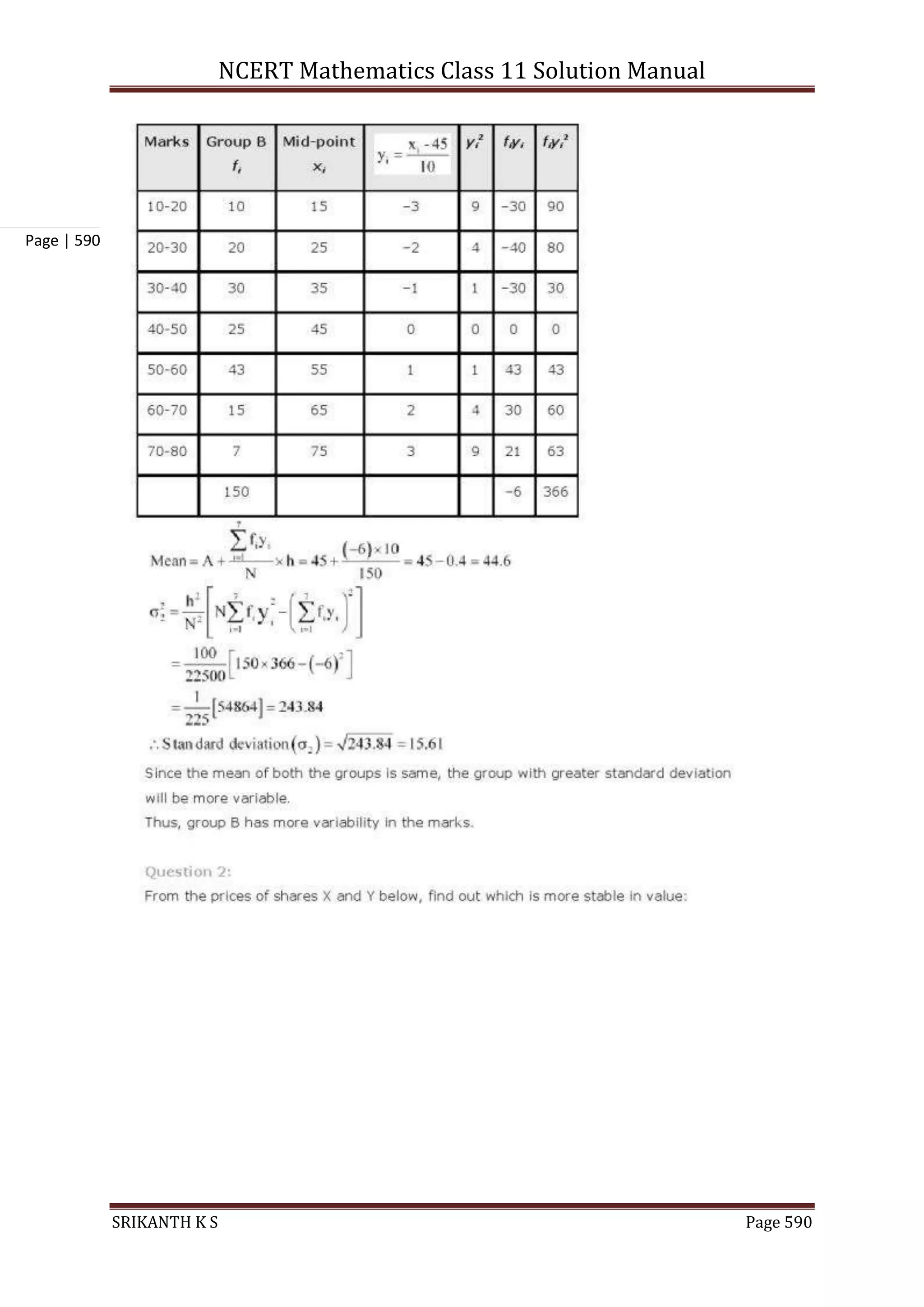 NCERT Mathematics Class 11 Solution Manual
SRIKANTH K S Page 590
Page | 590
 