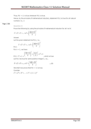 NCERT Mathematics Class 11 Solution Manual
SRIKANTH K S Page 105
Page | 105
 