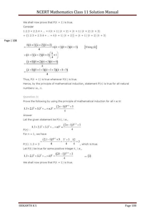NCERT Mathematics Class 11 Solution Manual
SRIKANTH K S Page 108
Page | 108
 