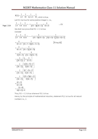 NCERT Mathematics Class 11 Solution Manual
SRIKANTH K S Page 114
Page | 114
 