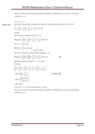 NCERT Mathematics Class 11 Solution Manual
SRIKANTH K S Page 119
Page | 119
 