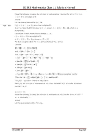NCERT Mathematics Class 11 Solution Manual
SRIKANTH K S Page 125
Page | 125
 