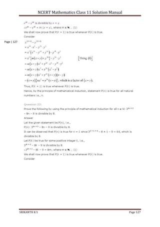 NCERT Mathematics Class 11 Solution Manual
SRIKANTH K S Page 127
Page | 127
 