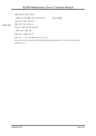NCERT Mathematics Class 11 Solution Manual
SRIKANTH K S Page 130
Page | 130
 