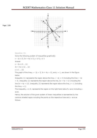 NCERT Mathematics Class 11 Solution Manual
SRIKANTH K S Page 199
Page | 199
 