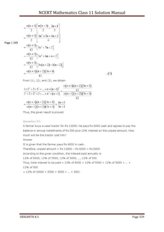 NCERT Mathematics Class 11 Solution Manual
SRIKANTH K S Page 339
Page | 339
 
