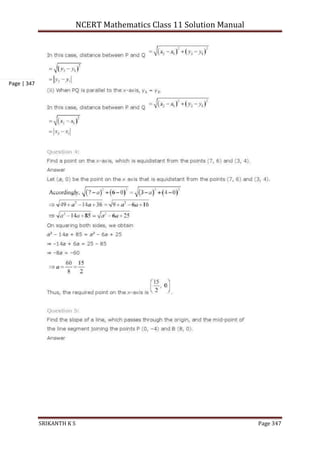 NCERT Mathematics Class 11 Solution Manual
SRIKANTH K S Page 347
Page | 347
 