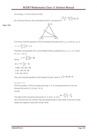 NCERT Mathematics Class 11 Solution Manual
SRIKANTH K S Page 359
Page | 359
 