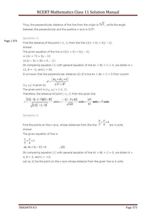 NCERT Mathematics Class 11 Solution Manual
SRIKANTH K S Page 373
Page | 373
 