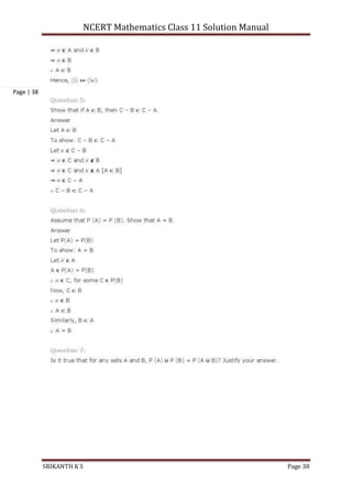 NCERT Mathematics Class 11 Solution Manual
SRIKANTH K S Page 38
Page | 38
 