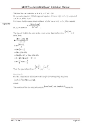 NCERT Mathematics Class 11 Solution Manual
SRIKANTH K S Page 390
Page | 390
 