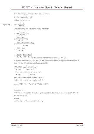 NCERT Mathematics Class 11 Solution Manual
SRIKANTH K S Page 395
Page | 395
 