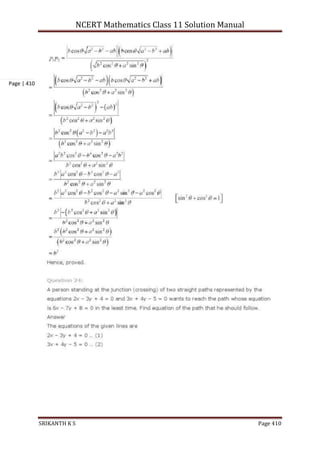 NCERT Mathematics Class 11 Solution Manual
SRIKANTH K S Page 410
Page | 410
 