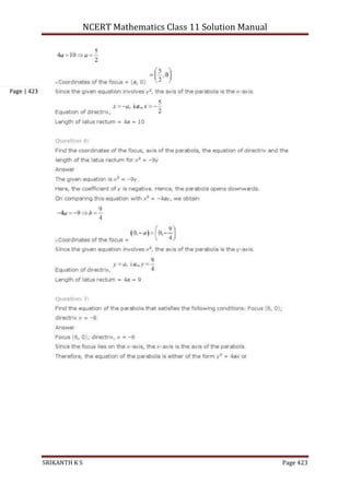 NCERT Mathematics Class 11 Solution Manual
SRIKANTH K S Page 423
Page | 423
 