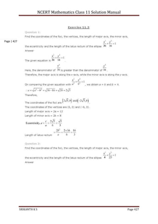 NCERT Mathematics Class 11 Solution Manual
SRIKANTH K S Page 427
Page | 427
 