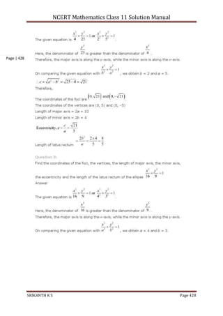 NCERT Mathematics Class 11 Solution Manual
SRIKANTH K S Page 428
Page | 428
 