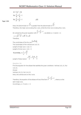 NCERT Mathematics Class 11 Solution Manual
SRIKANTH K S Page 434
Page | 434
 