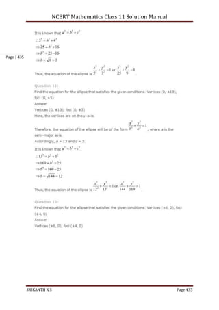 NCERT Mathematics Class 11 Solution Manual
SRIKANTH K S Page 435
Page | 435
 