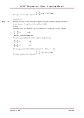 NCERT Mathematics Class 11 Solution Manual
SRIKANTH K S Page 440
Page | 440
 