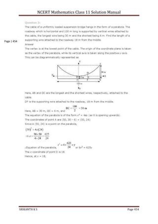 NCERT Mathematics Class 11 Solution Manual
SRIKANTH K S Page 454
Page | 454
 