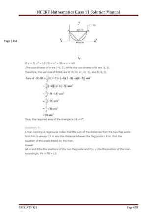 NCERT Mathematics Class 11 Solution Manual
SRIKANTH K S Page 458
Page | 458
 