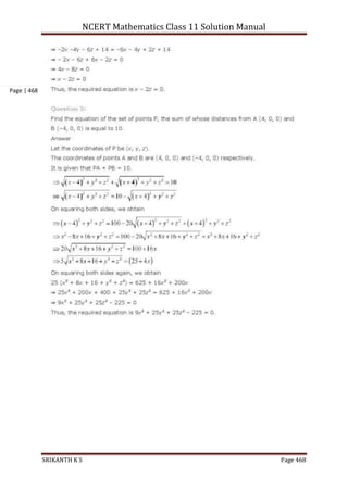 NCERT Mathematics Class 11 Solution Manual
SRIKANTH K S Page 468
Page | 468
 