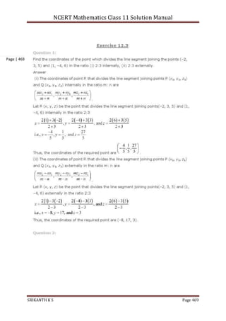 NCERT Mathematics Class 11 Solution Manual
SRIKANTH K S Page 469
Page | 469
 