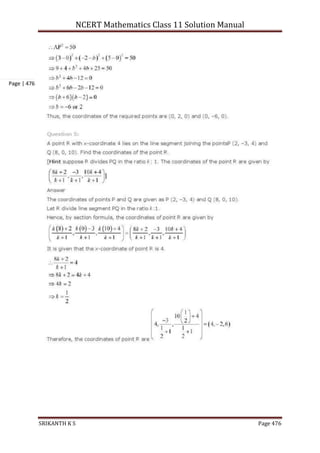 NCERT Mathematics Class 11 Solution Manual
SRIKANTH K S Page 476
Page | 476
 