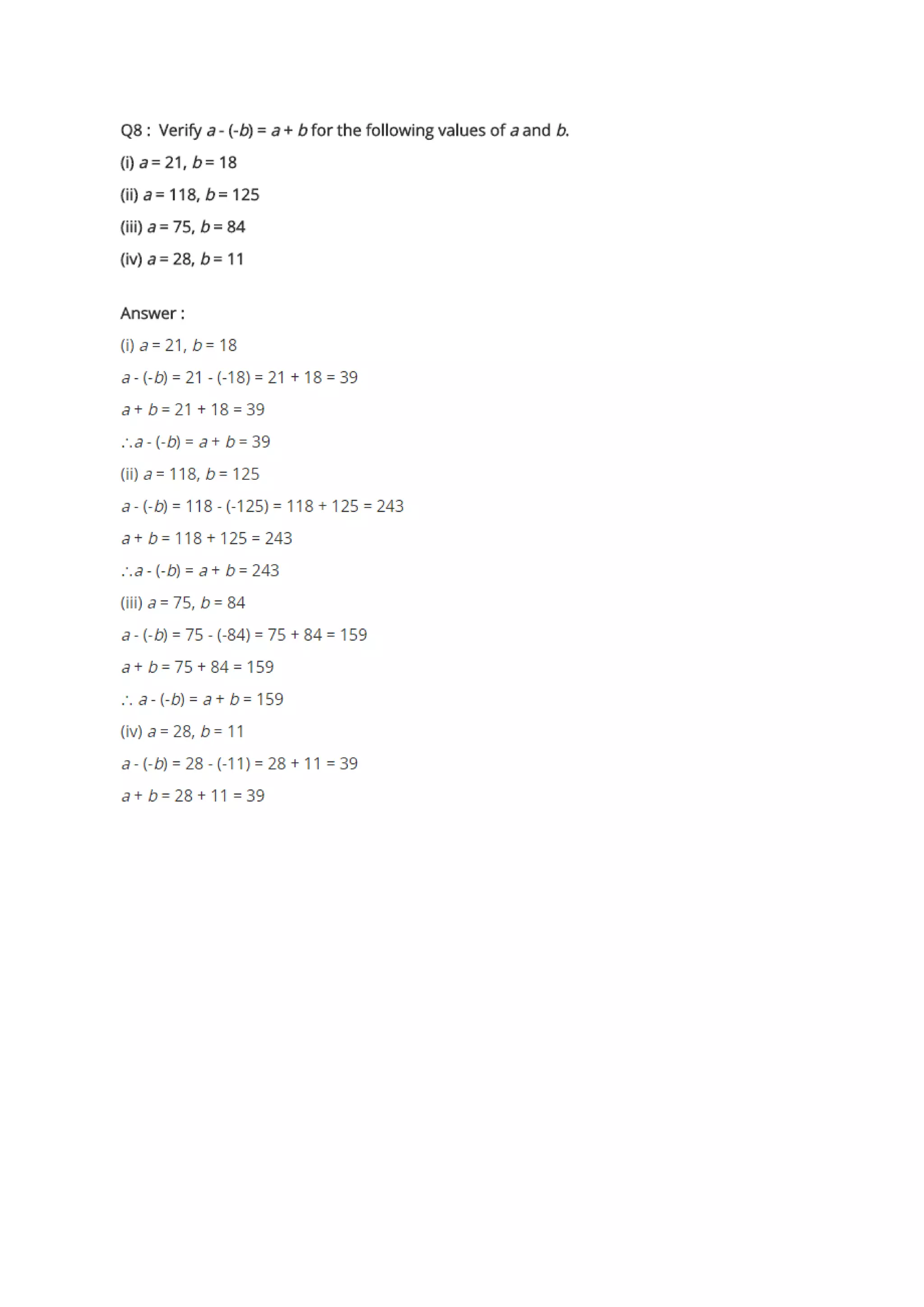 Ncert solutions for class 7 maths chapter 1 integers exercise 1